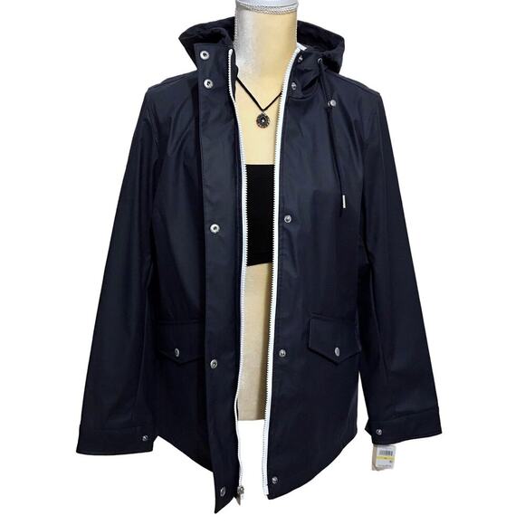 Levi's NWT Navy Rain Jacket Women M - Picture 10 of 16